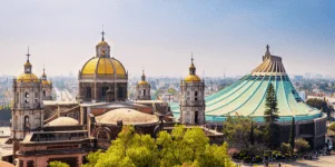 Panorámica de la Basílica de Guadalupe en Ciudad de México