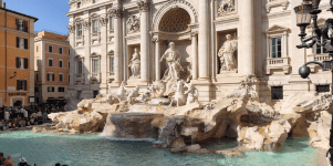 Fontana di Trevi en Roma, Italia